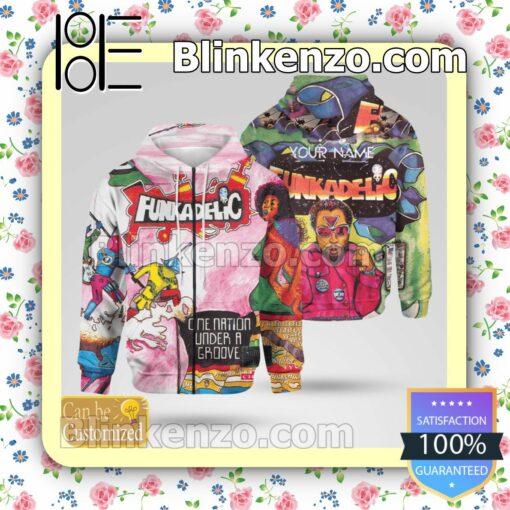 Personalized Funkadelic One Nation Under A Groove Album Cover Hooded Sweatshirt a