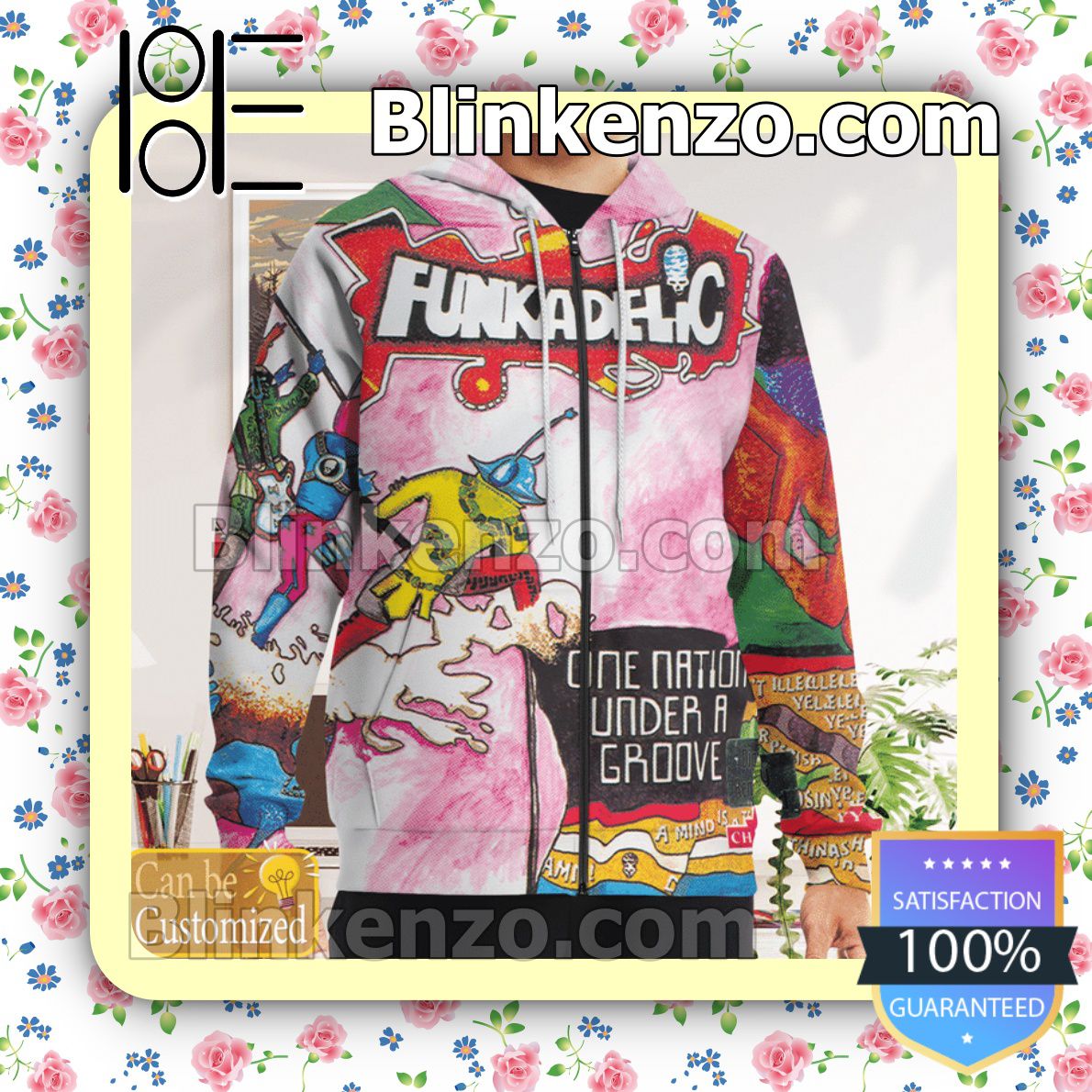 Personalized Funkadelic One Nation Under A Groove Album Cover Hooded Sweatshirt