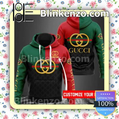 Personalized Gucci Mix Color Red Green And Black Fleece Hoodie, Pants