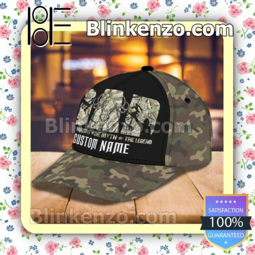 Personalized Hunting Dad The Bow Hunter The Myth The Legend Camouflage Baseball Caps Gift For Boyfriend b