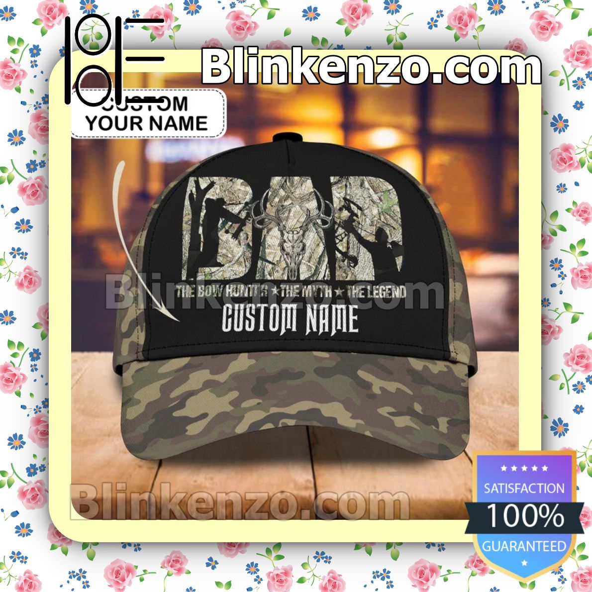 Personalized Hunting Dad The Bow Hunter The Myth The Legend Camouflage Baseball Caps Gift For Boyfriend