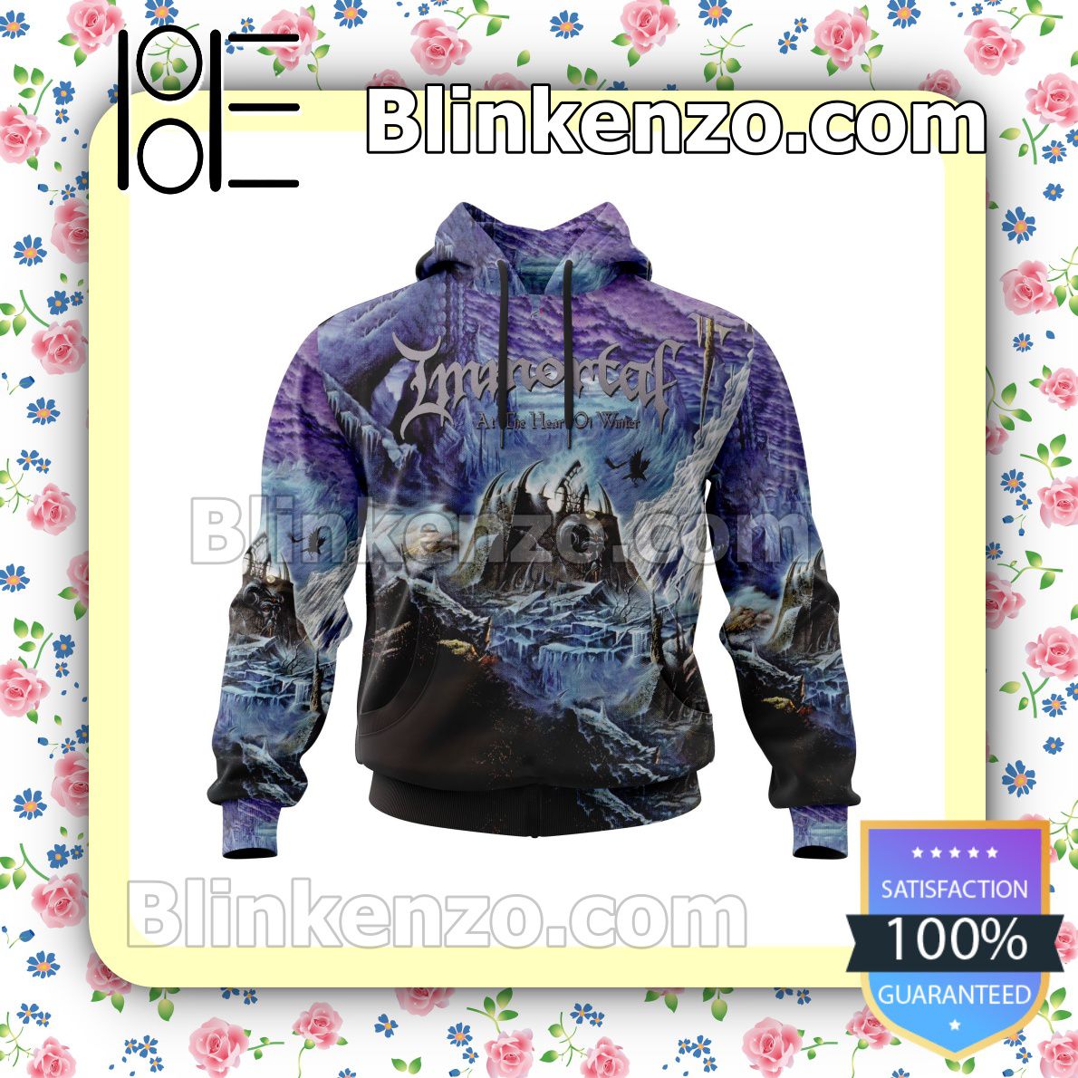 Personalized Immortal At The Heart Of Winter Album Cover Hooded Sweatshirt