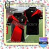 Personalized Liverpool F.c. Black Mix Red Custom Polo Shirt
