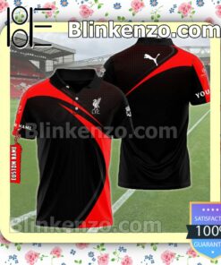 Personalized Liverpool F.c. Logo Black And Red Custom Polo Shirt