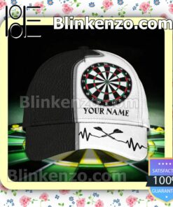 Personalized Love Darts American Flag Black And White Baseball Caps Gift For Boyfriend a