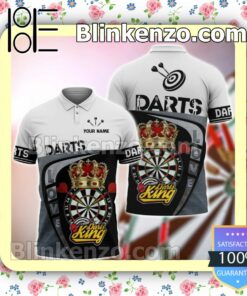 Personalized Love Darts King Crown Custom Polo Shirt a