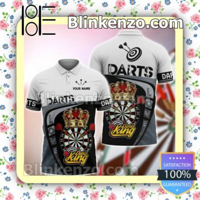 Personalized Love Darts King Crown Custom Polo Shirt a