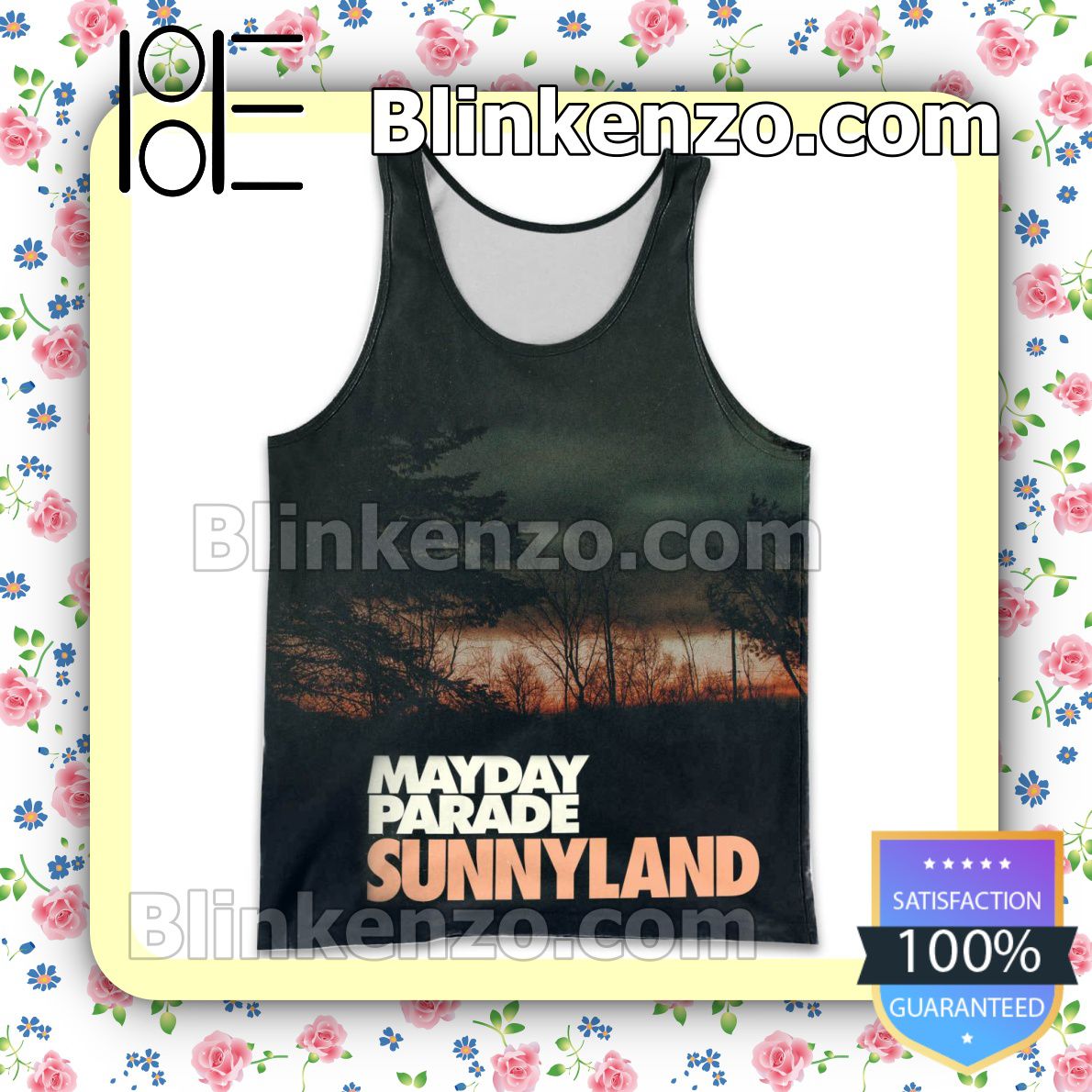 Personalized Mayday Parade Sunnyland Album Cover Womens Tank Top