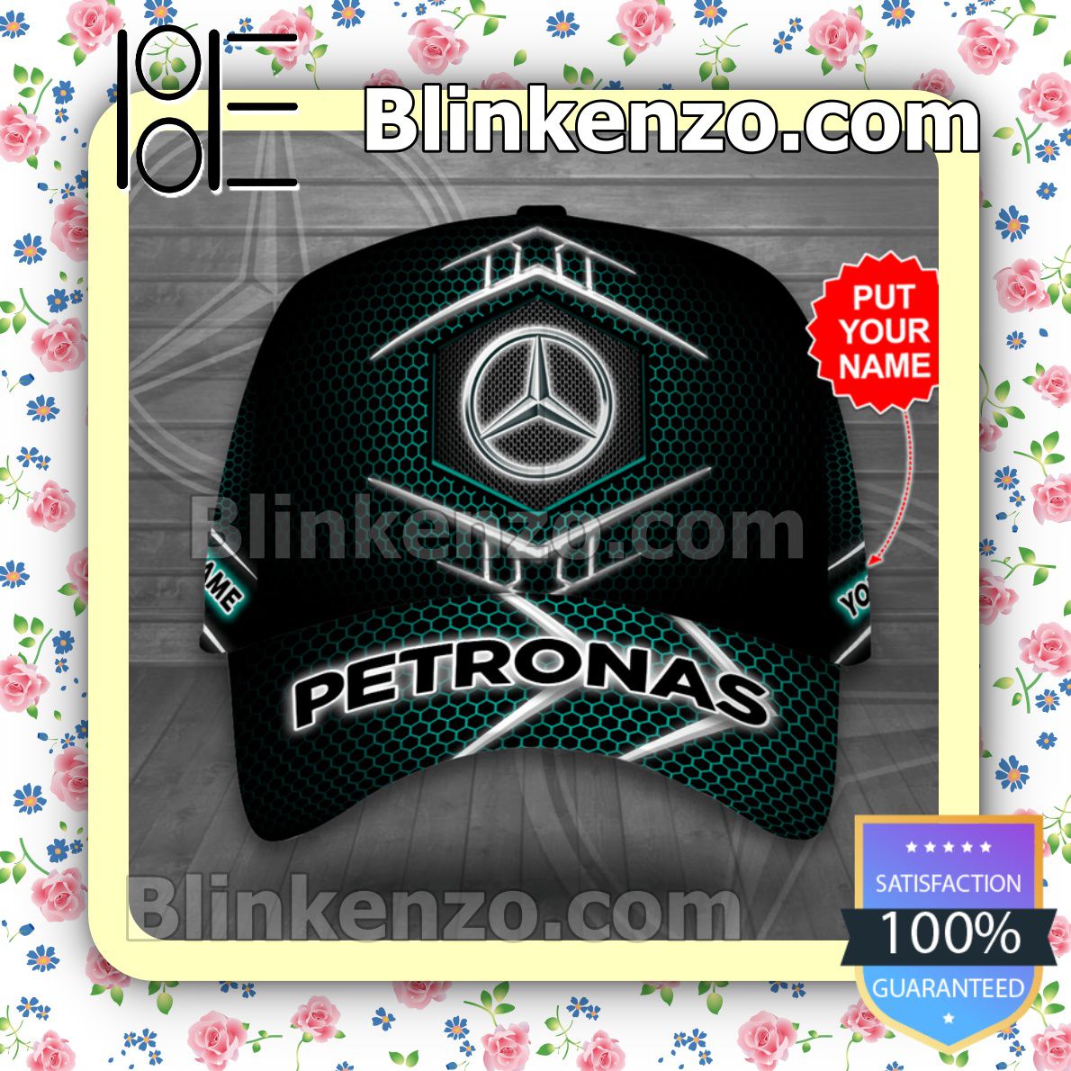 Gorgeous Personalized Mercedes Petronas Hive Pattern Baseball Caps Gift For Boyfriend