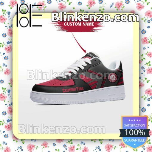 Personalized NCAA Alabama Crimson Tide Custom Name Nike Air Force Sneakers b