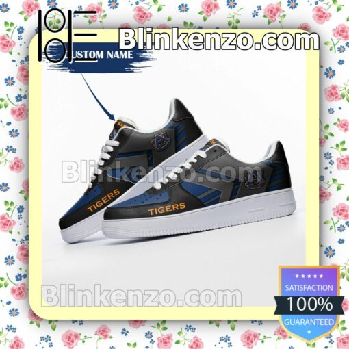 Personalized NCAA Auburn Tigers Custom Name Nike Air Force Sneakers a
