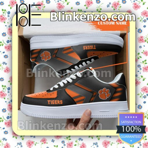 Personalized NCAA Clemson Tigers Custom Name Nike Air Force Sneakers