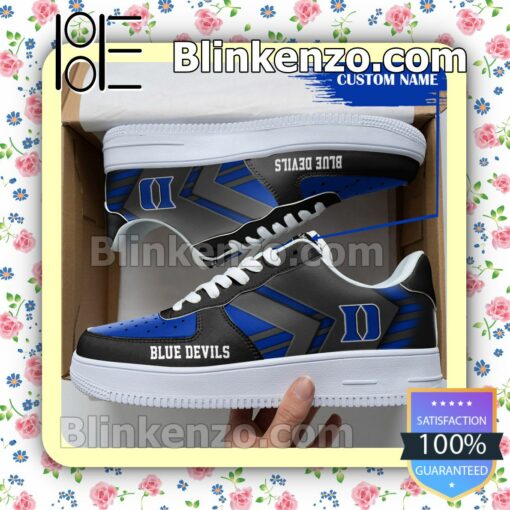 Personalized NCAA Duke Blue Devils Custom Name Nike Air Force Sneakers