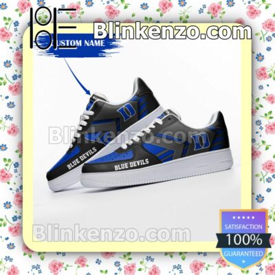 Personalized NCAA Duke Blue Devils Custom Name Nike Air Force Sneakers a