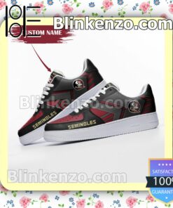 Personalized NCAA Florida State Seminoles Custom Name Nike Air Force Sneakers a