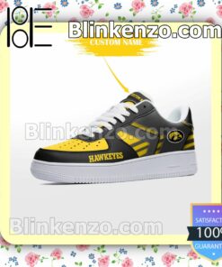 Personalized NCAA Iowa Hawkeyes Custom Name Nike Air Force Sneakers b