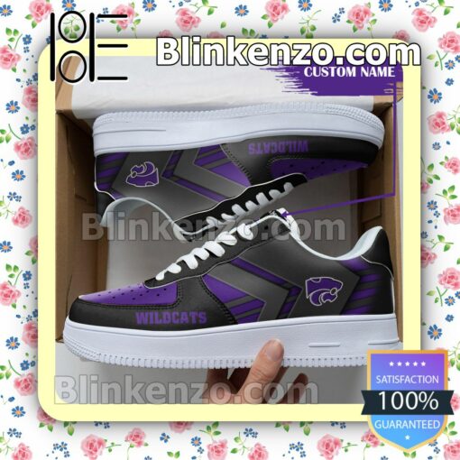Personalized NCAA Kansas State Wildcats Custom Name Nike Air Force Sneakers