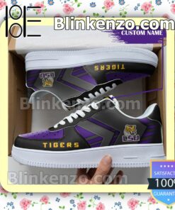 Personalized NCAA LSU Tigers Custom Name Nike Air Force Sneakers