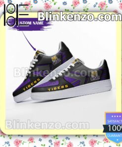 Personalized NCAA LSU Tigers Custom Name Nike Air Force Sneakers a