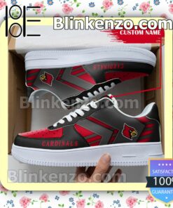 Personalized NCAA Louisville Cardinals Custom Name Nike Air Force Sneakers