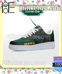 Personalized NCAA Oregon Ducks Custom Name Nike Air Force Sneakers b