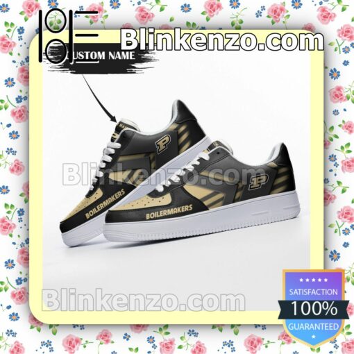 Personalized NCAA Purdue Boilermakers Custom Name Nike Air Force Sneakers a