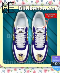 Personalized NFL Baltimore Ravens Custom Name Nike Air Force Sneakers