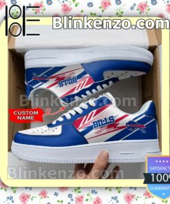 Personalized NFL Buffalo Bills Custom Name Nike Air Force Sneakers a