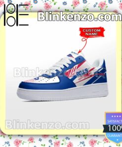 Personalized NFL Buffalo Bills Custom Name Nike Air Force Sneakers b