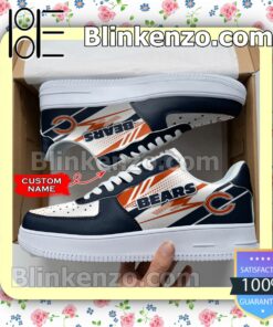 Personalized NFL Chicago Bears Custom Name Nike Air Force Sneakers a