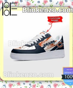 Personalized NFL Chicago Bears Custom Name Nike Air Force Sneakers b