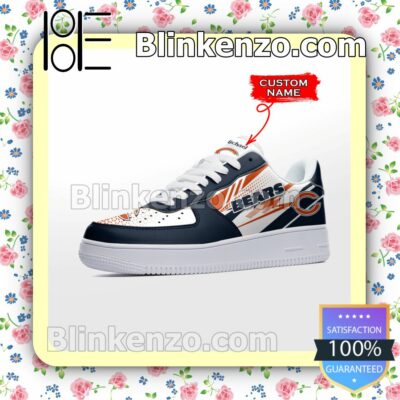 Personalized NFL Chicago Bears Custom Name Nike Air Force Sneakers b