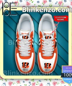 Personalized NFL Cincinnati Bengals Custom Name Nike Air Force Sneakers
