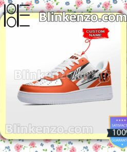 Personalized NFL Cincinnati Bengals Custom Name Nike Air Force Sneakers b