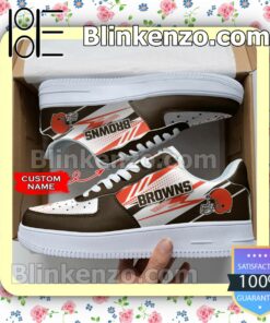 Personalized NFL Cleveland Browns Custom Name Nike Air Force Sneakers a