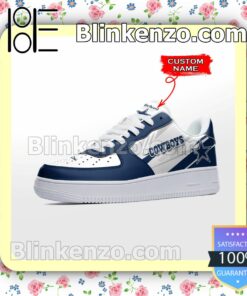 Personalized NFL Dallas Cowboys Custom Name Nike Air Force Sneakers b