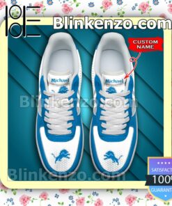 Personalized NFL Detroit Lions Custom Name Nike Air Force Sneakers