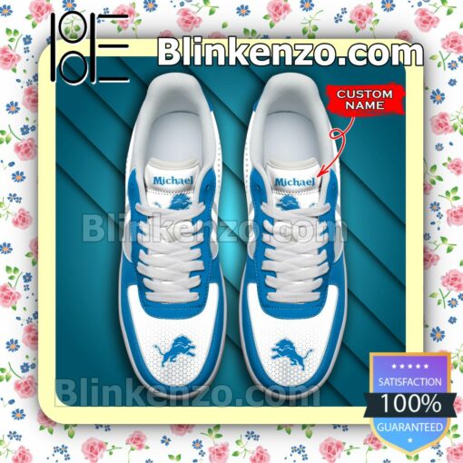 Personalized NFL Detroit Lions Custom Name Nike Air Force Sneakers