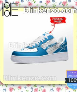 Personalized NFL Detroit Lions Custom Name Nike Air Force Sneakers b