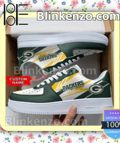 Personalized NFL Green Bay Packers Custom Name Nike Air Force Sneakers a