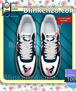 Personalized NFL Houston Texans Custom Name Nike Air Force Sneakers