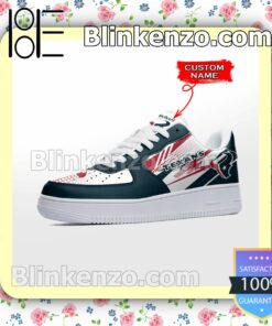 Personalized NFL Houston Texans Custom Name Nike Air Force Sneakers b
