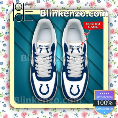 Personalized NFL Indianapolis Colts Custom Name Nike Air Force Sneakers