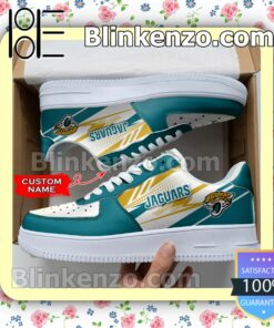 Personalized NFL Jacksonville Jaguars Custom Name Nike Air Force Sneakers a
