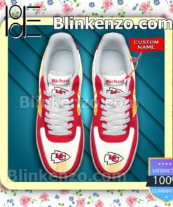 Personalized NFL Kansas City Chiefs Custom Name Nike Air Force Sneakers