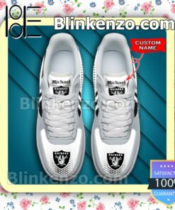 Personalized NFL Las Vegas Raiders Custom Name Nike Air Force Sneakers