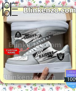 Personalized NFL Las Vegas Raiders Custom Name Nike Air Force Sneakers a