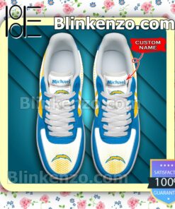 Personalized NFL Los Angeles Chargers Custom Name Nike Air Force Sneakers
