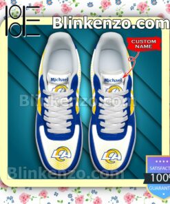 Personalized NFL Los Angeles Rams Custom Name Nike Air Force Sneakers