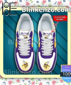 Personalized NFL Minnesota Vikings Custom Name Nike Air Force Sneakers